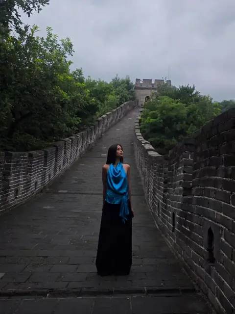 Mirjan on the Great Wall of China near Beijing